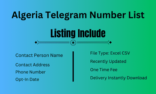 Algeria Telegram Number List