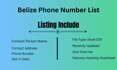 Belize Phone Number List