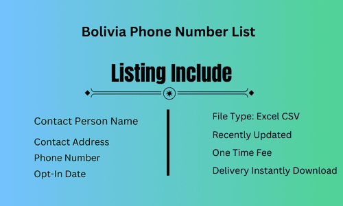 Bolivia Phone Number List