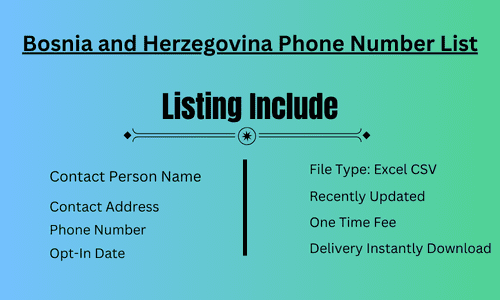 Bosnia and Herzegovina Phone Number List