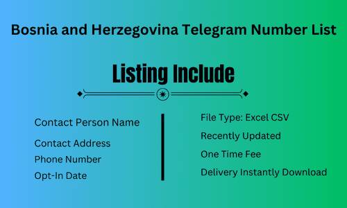 Bosnia and Herzegovina Telegram Number List