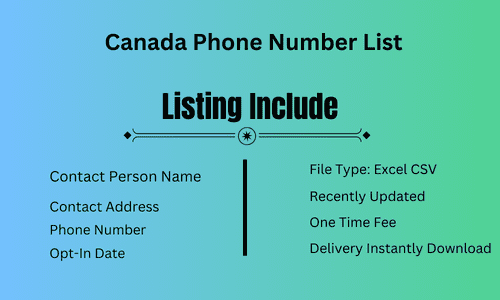 Canada Phone Number List