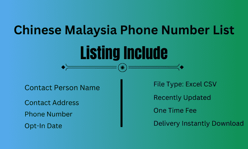 Chinese Malaysia Phone Number List