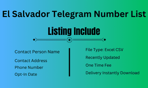 El Salvador Telegram Number List