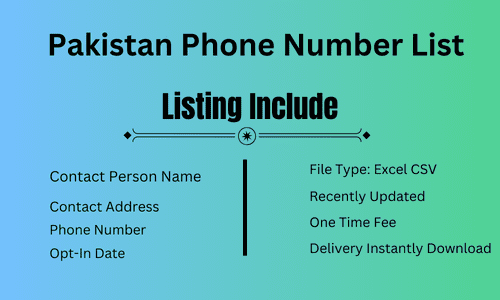 Pakistan Phone Number List